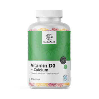 Vitamin D3 + Kalcij, 60 gumenih bombona