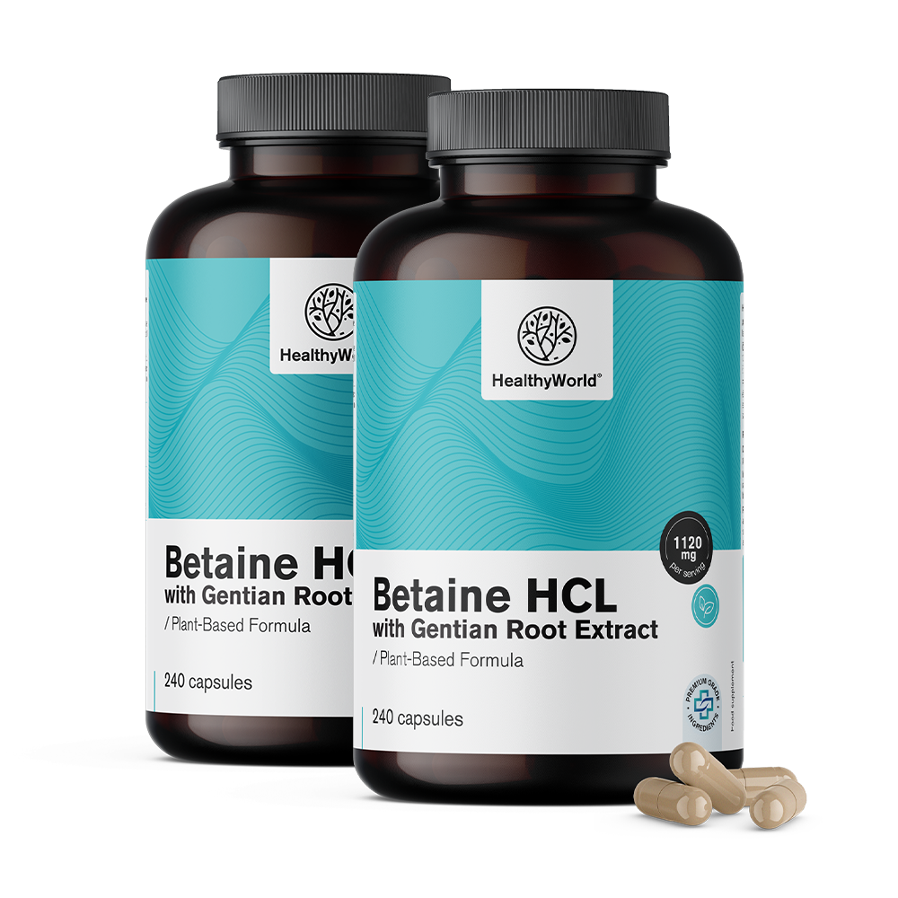 Betain HCL 1120 mg s encianom.