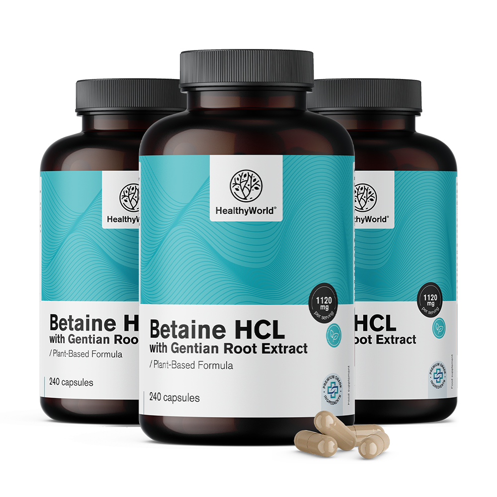 Betain HCL 1120 mg s encianom.