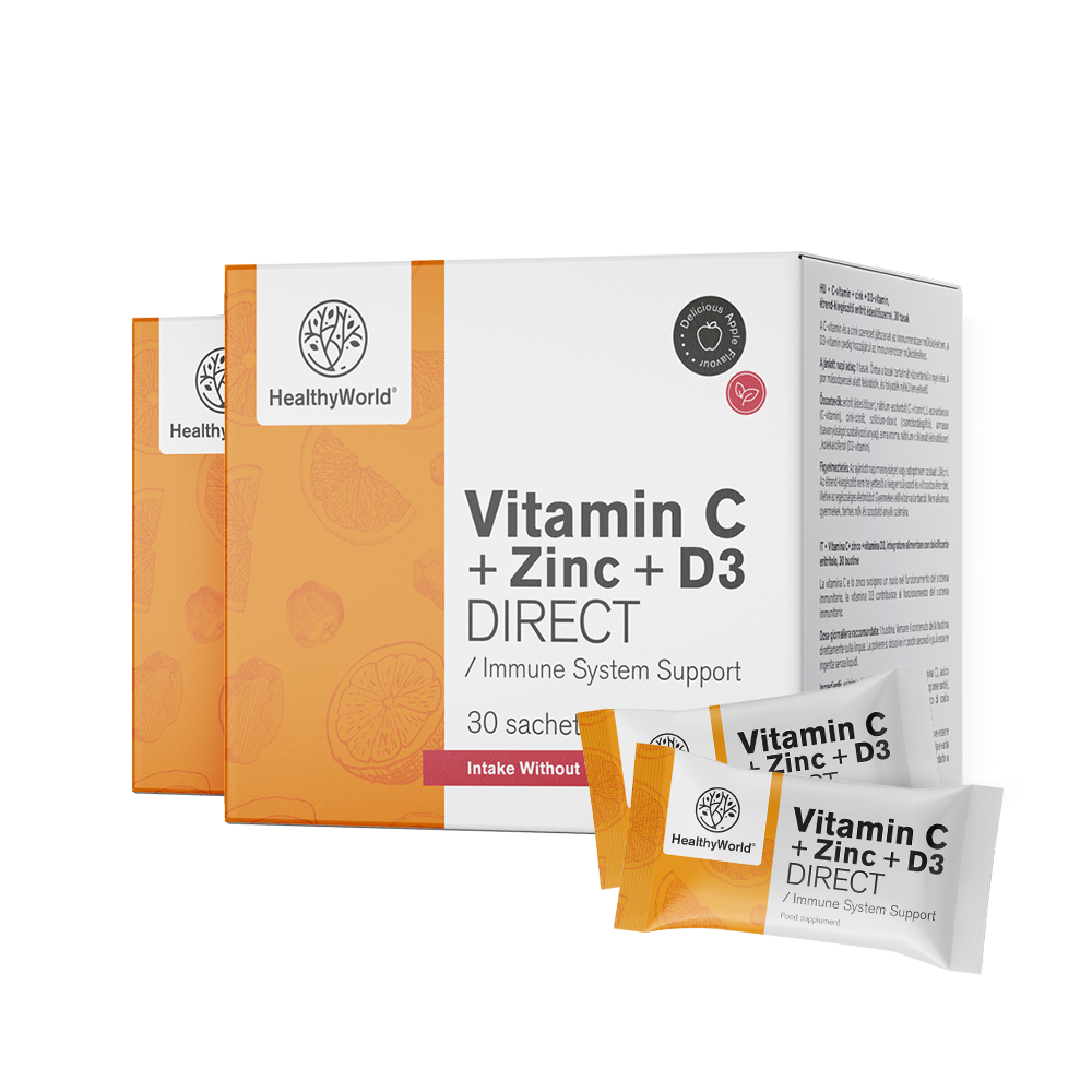 Vitamin C 500 + Cink + D3 DIREKT s okusom jabuke