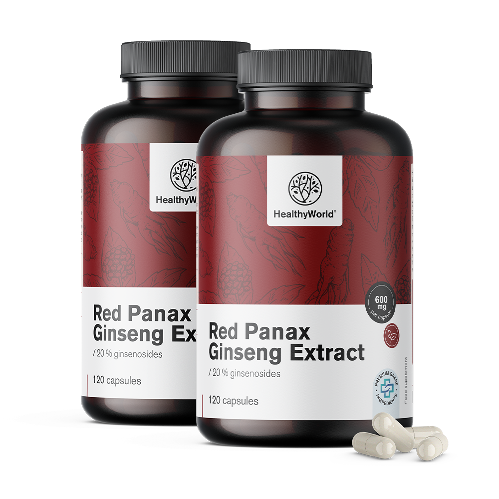 Crveni Panax ginseng - ekstrakt crvenog ginsenga 600 mg.