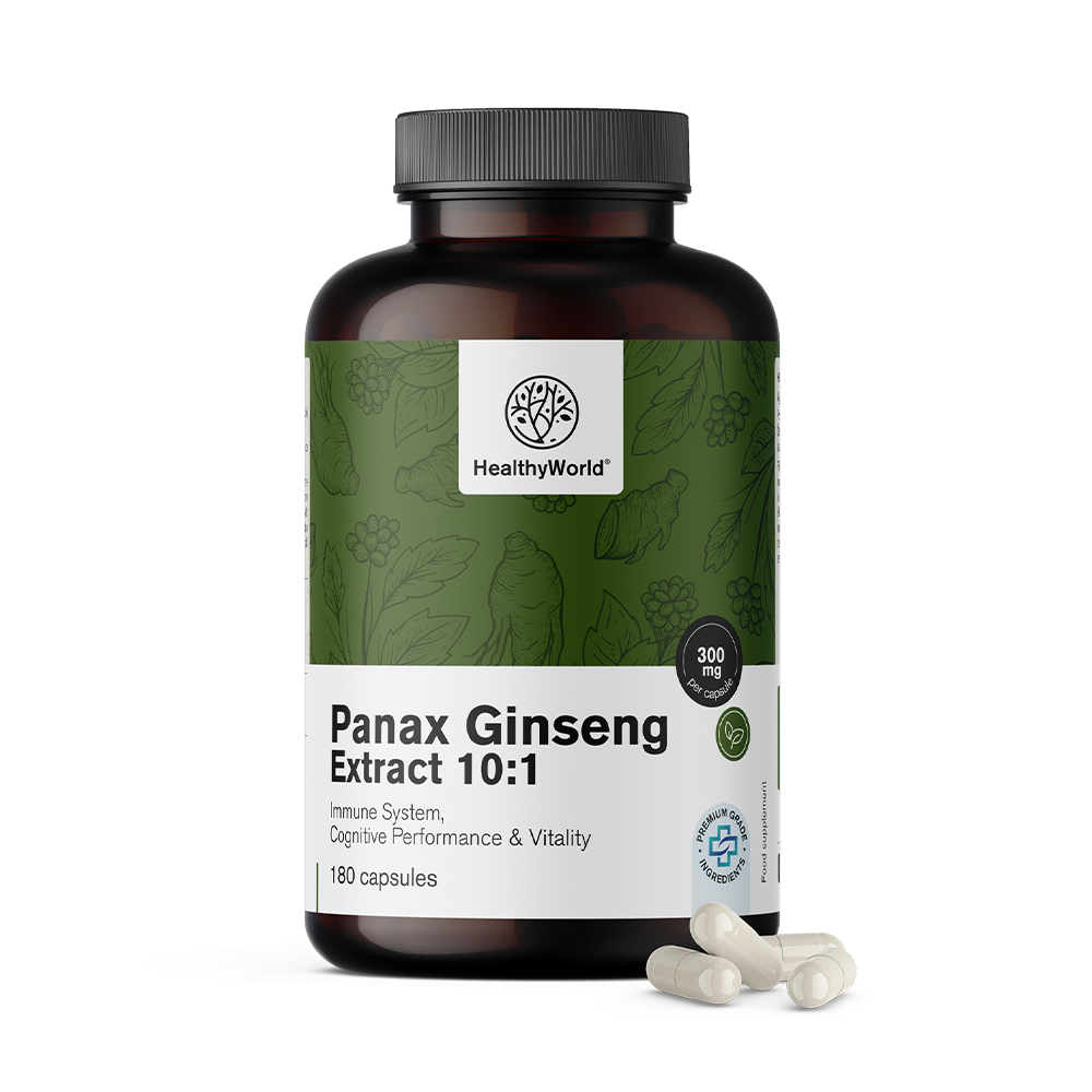 Panax ginseng 300 mg - ekstrakt ginsenga 10:1 u kapsulama