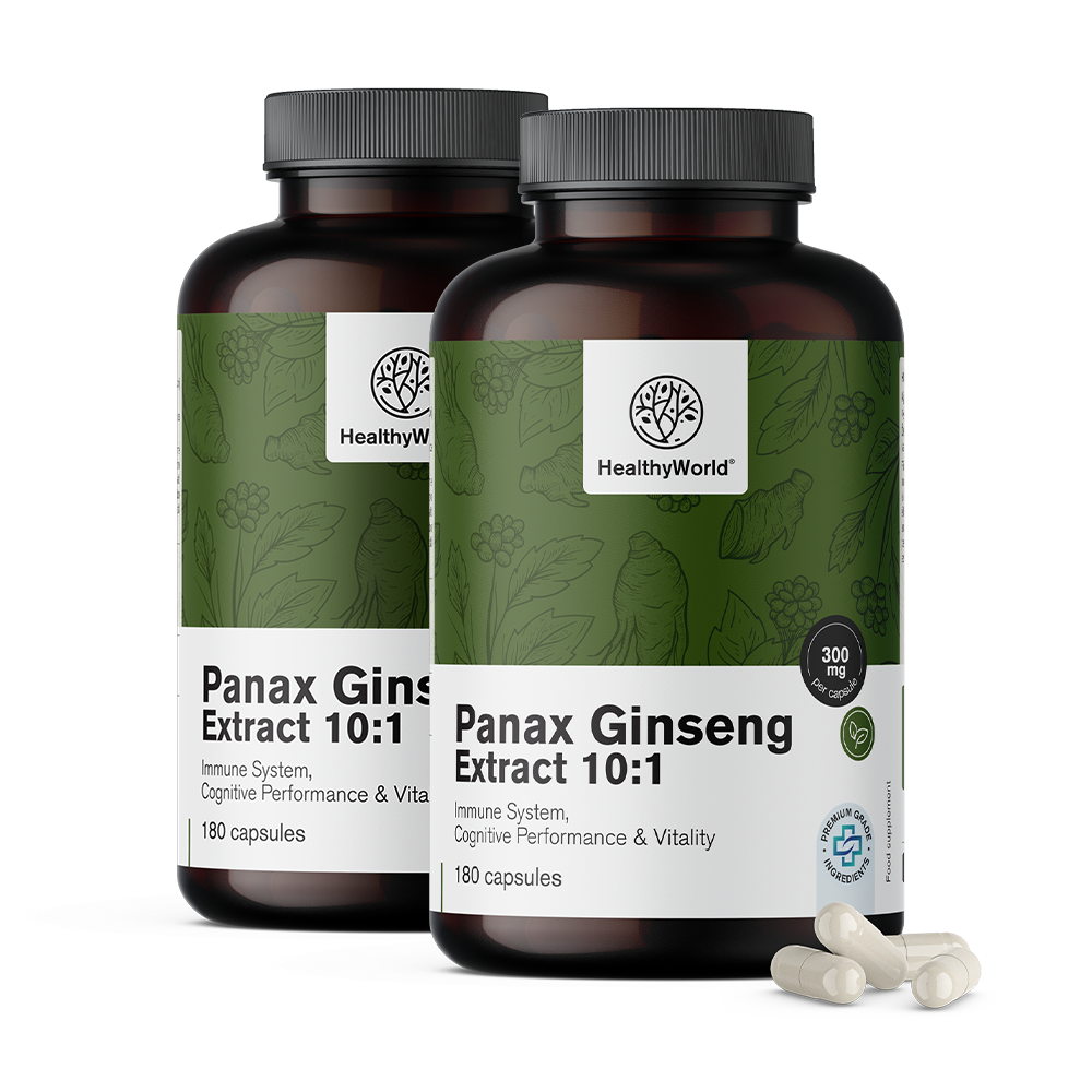 Panax ginseng 300 mg - ekstrakt ginsenga 10:1 u kapsulama