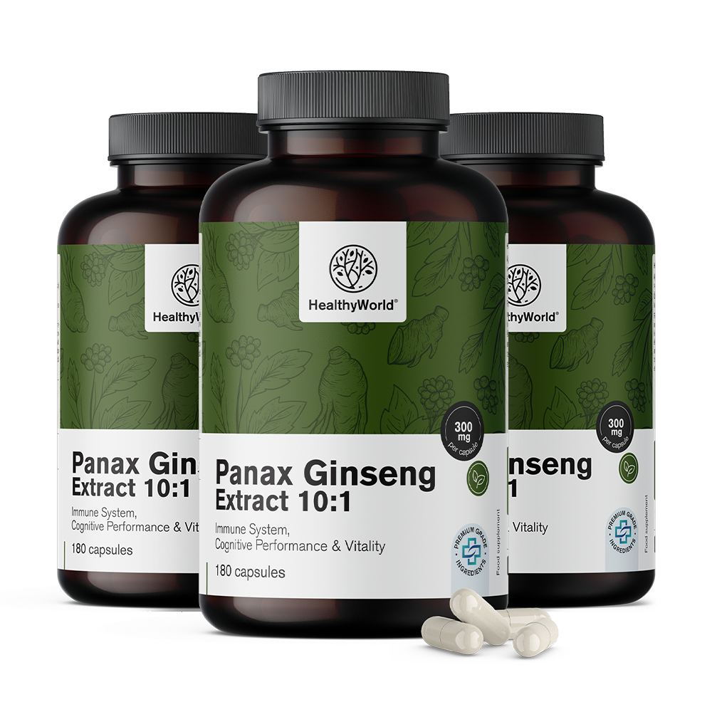 Panax ginseng 300 mg - ekstrakt ginsenga 10:1 u kapsulama