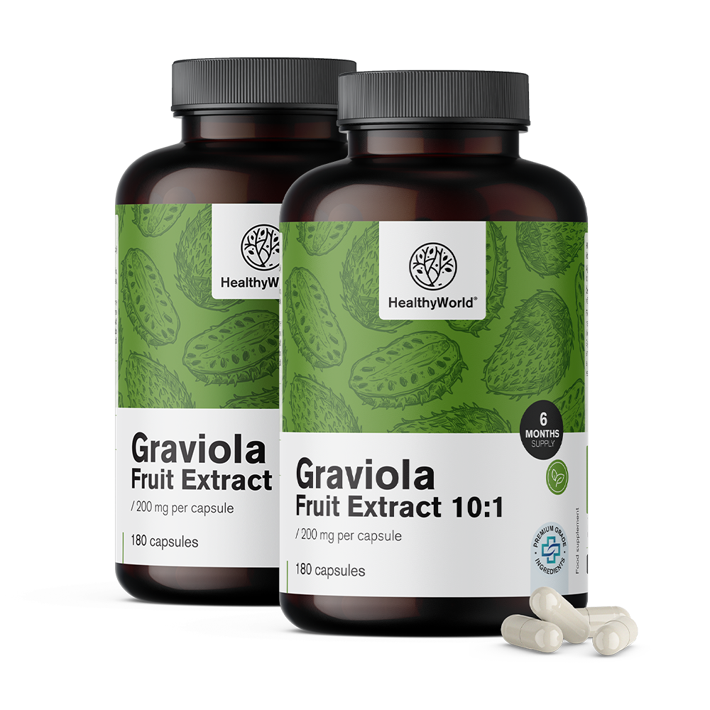 Graviola 200 mg - ekstrakt 10:1Graviola 200 mg - ekstrakt 10:1