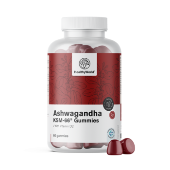 Ashwagandha KSM-66 300 mg, 60 gumenih bombona